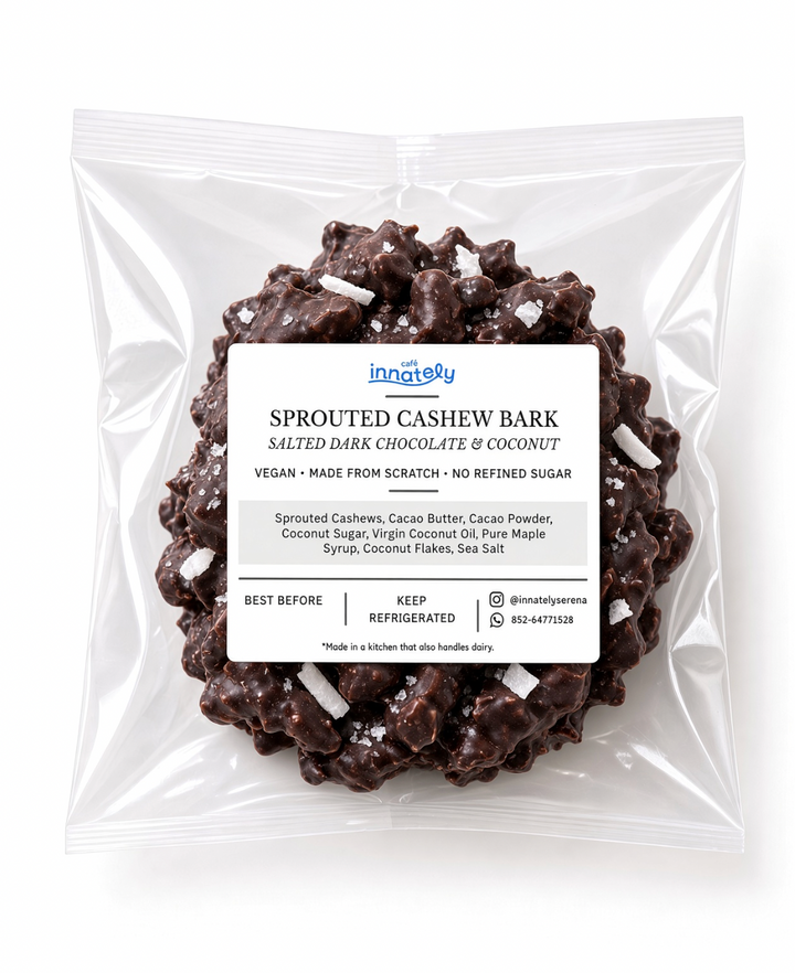 SPROUTED CASHEW BARK SALTED DARK CHOCOLATE & COCONUT